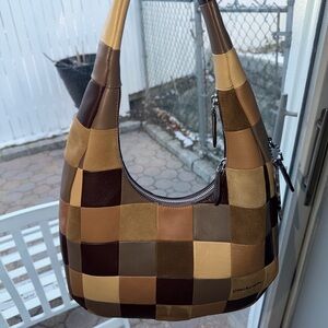 Coachtopia Alter Ego up crafted suede and leather shoulder bag